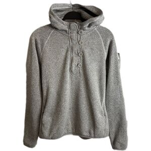 North Face Womens Grey Crescent Sunshine Hoodie Sweatshirt SZ L
